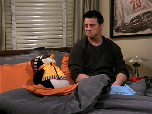 Friends: all'asta il pinguino Hugsy e altri oggetti di scena thumbnail