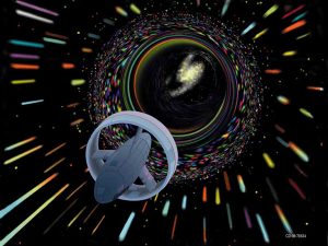 Wormhole Travel As Envisioned By Les Bossinas For NASA 300x225