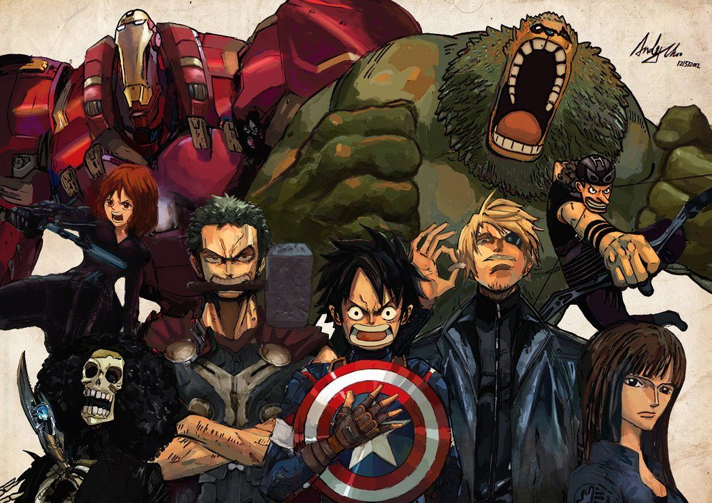 One Piece Avengers 1024x724