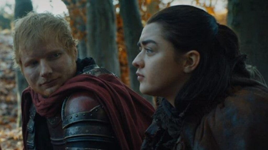 Ed Sheeran con Arya Stark