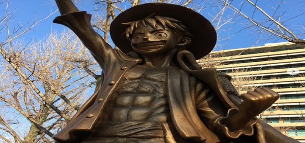 One Piece, statua Rufy a Kumamoto