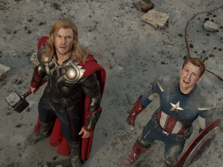 Chris Evans, Chris Hemsworth, Capitan America, Thor