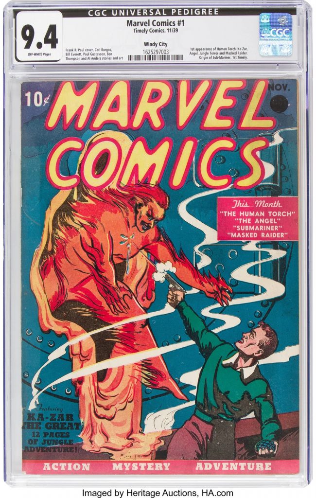 Marvel Comics #1 CGC 9.4 Heritage Auctions