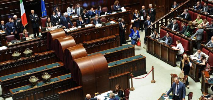 Il Parlamento durante l'elezione del nuovo presidente della repubblica