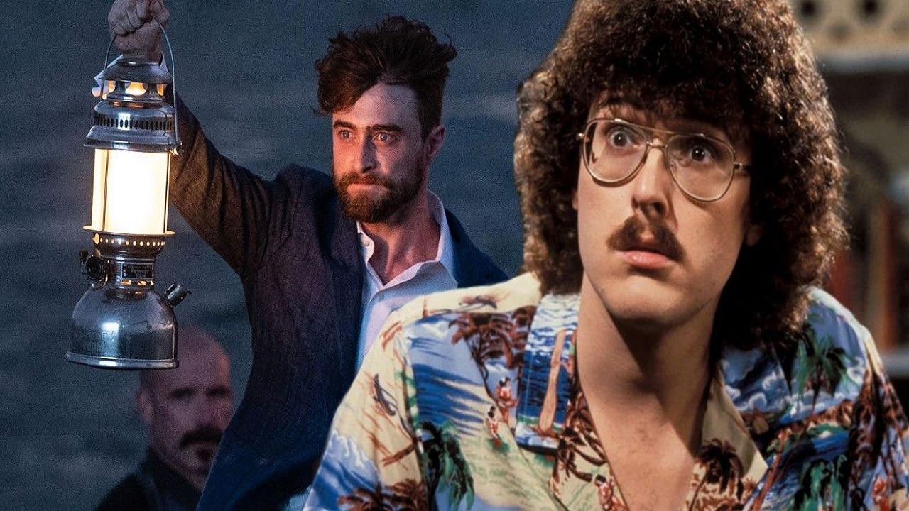 Prime foto di Daniel Radcliffe sul set del film su Weird Al Yankovic thumbnail