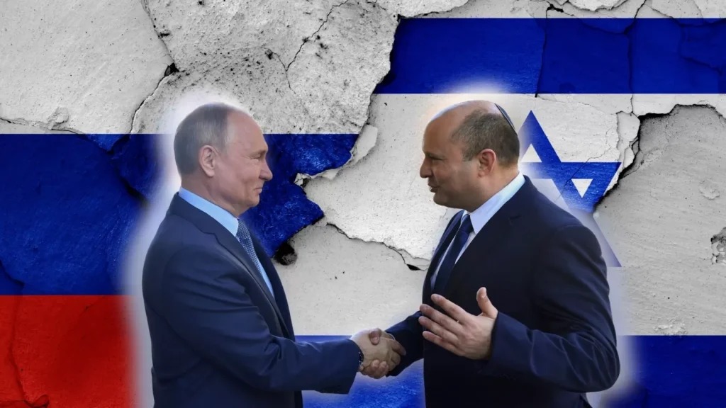 il premier israeliano Naftali Bennett ed il presidente russo Vladimir Putin 