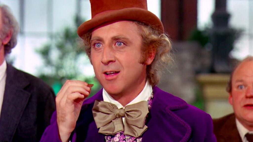 Gene Wilder nei panni di Willy Wonka ne La Fabbrica di Cioccolato
