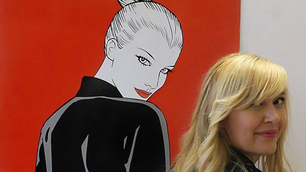 Opere di Cristina Stifanic su Eva Kant in realtà aumentata allo spazio WOW Fumetto di Milano thumbnail