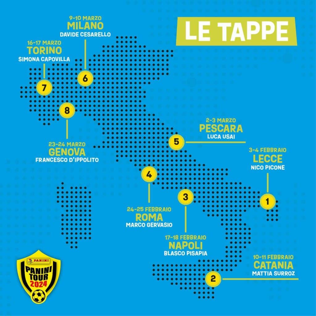 Panini Tour 2024 Tappe