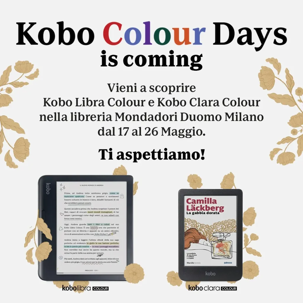 Kobo Colour Days evento a Milano in Mondadori