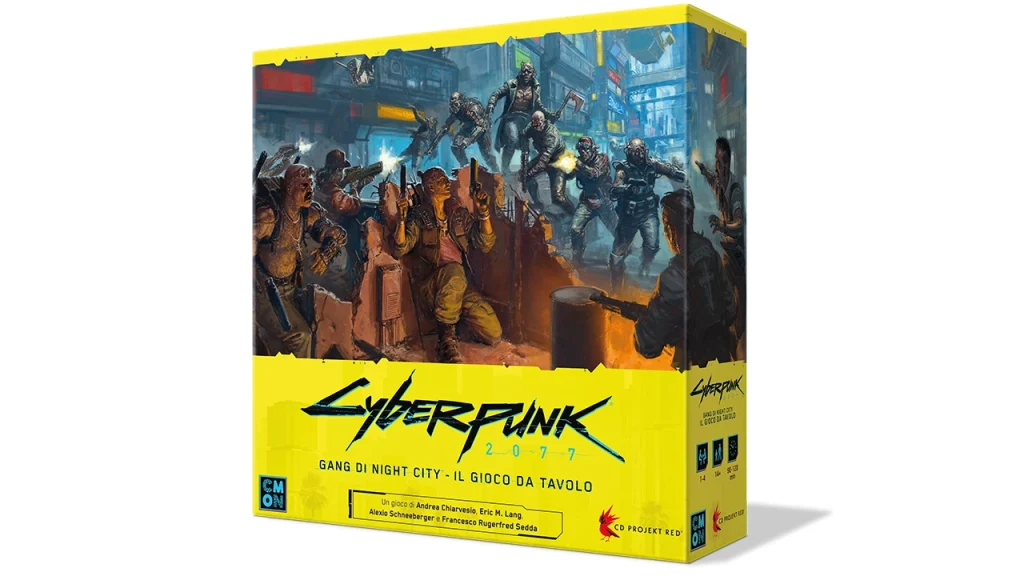 Cyberpunk 2077: Gang di Night City è il gioco da tavolo di CMON distribuito da Asmodee Italia che ci riporta nell'ambientazione di Cyberpunk, videogioco e gioco di ruolo