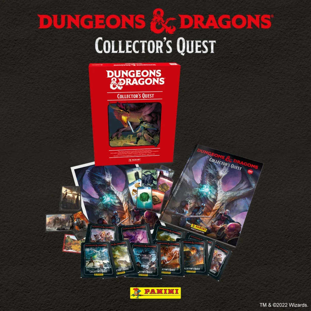 Panini in occasione del 50° anniversario di Dungeons & Dragons lancia Dungeons & Dragons Collector's Quest: il nuovo album di figurine e card