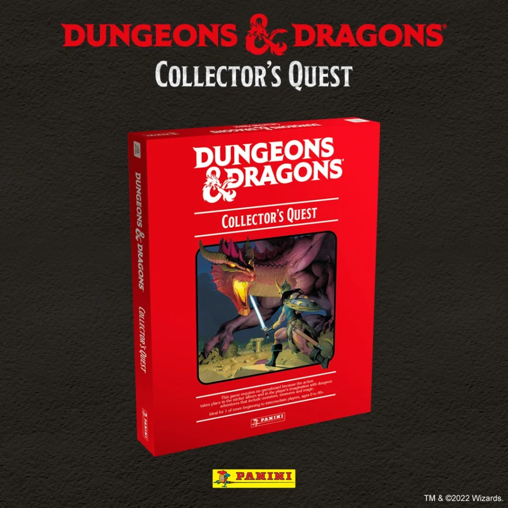 Panini in occasione del 50° anniversario di Dungeons & Dragons lancia Dungeons & Dragons Collector's Quest: il nuovo album di figurine e card