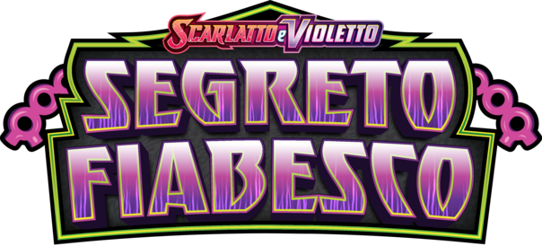 Il logo della nuova espansione di Pokémon GCC: Scarlatto e Violetto - Segreto Fiabesco